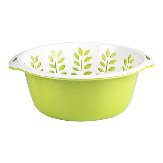 茶花 厨房洗菜篮塑料水果盆双层沥水篮漏水果蔬筐滴水筛 1156 商品图1