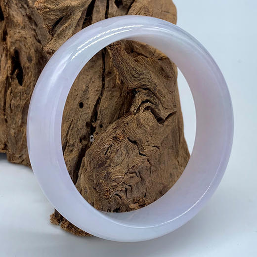 派瑞翡翠 翡翠手镯 糯种 淡紫色 商品图0