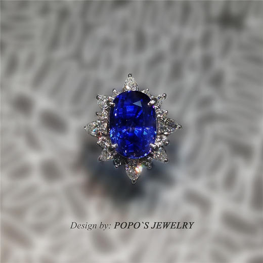 【每日特选】Pt900铂金蓝宝石钻石戒指(预约看货) 商品图2