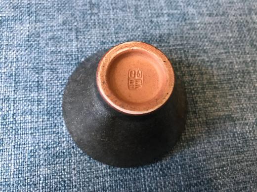 台湾名家 蔡明男 黑彩金斗笠杯 商品图5