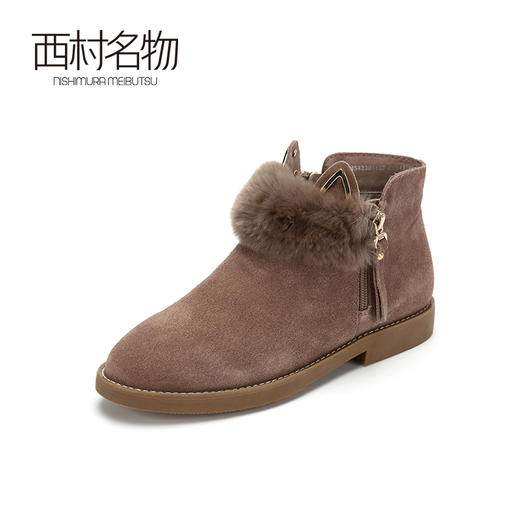 西村名物新款可爱舒适平底雪地靴X284S42301 商品图2