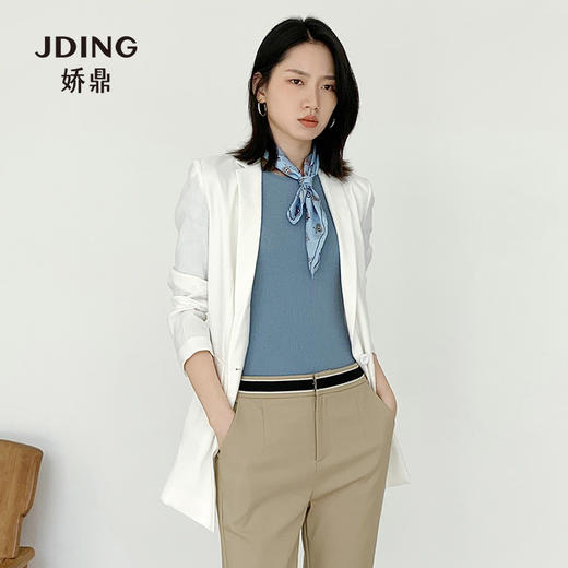 【商品同款】  娇鼎雾蓝色坑条 针织衫  CJKF311 商品图6