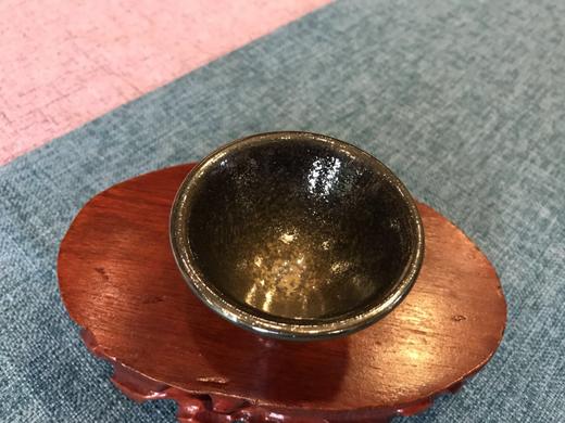 台湾名家 蔡明男 黑彩金斗笠杯 商品图3