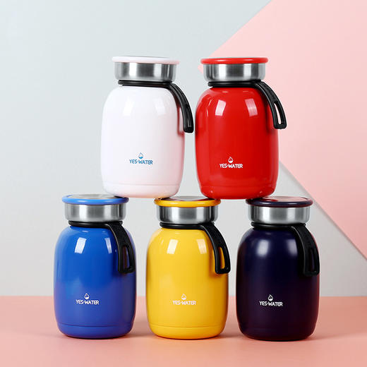 230ml简约英文yeswater轻便保温杯小巧口袋杯