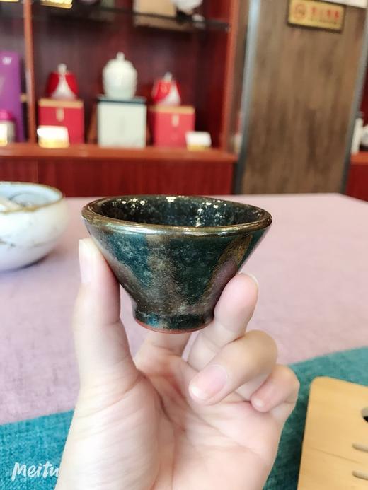 台湾名家 蔡明男 黑彩金斗笠杯 商品图1
