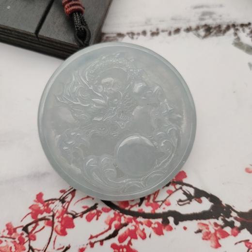 翡翠挂件龙牌（圆） 商品图0