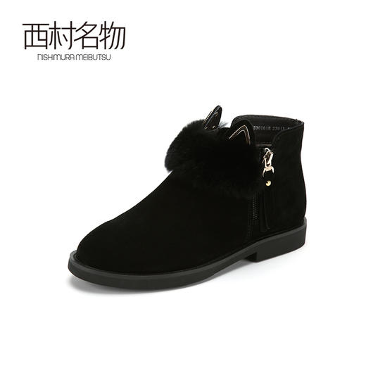 西村名物新款可爱舒适平底雪地靴X284S42301 商品图3