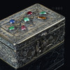 【繁花似锦】老银鎏金掐丝镶宝石盒 商品缩略图3
