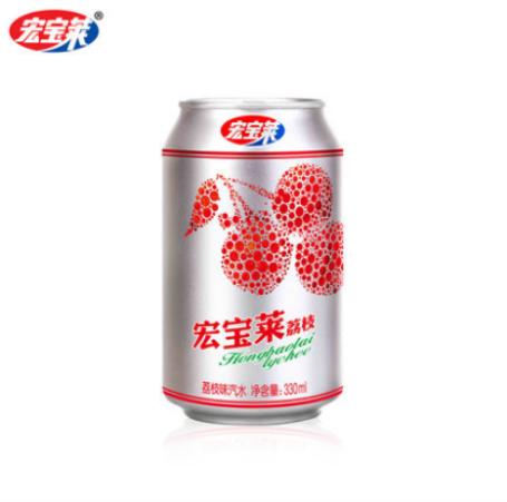 宏宝莱荔枝味汽水330ml听