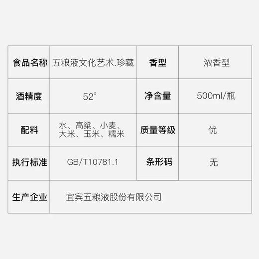【宜宾五粮液股份】文化艺术珍藏酒500毫升*4礼盒装 商品图4