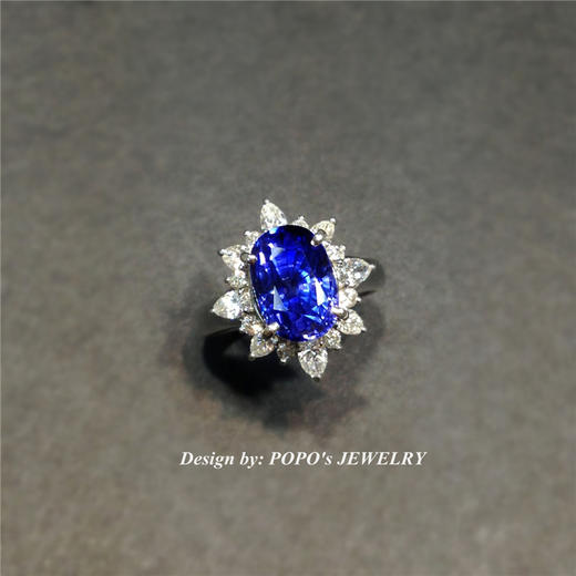【每日特选】Pt900铂金蓝宝石钻石戒指(预约看货) 商品图3