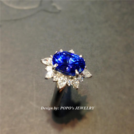 【每日特选】Pt900铂金蓝宝石钻石戒指(预约看货) 商品图4