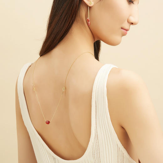 「 相思 」红玛瑙长项链 商品图1