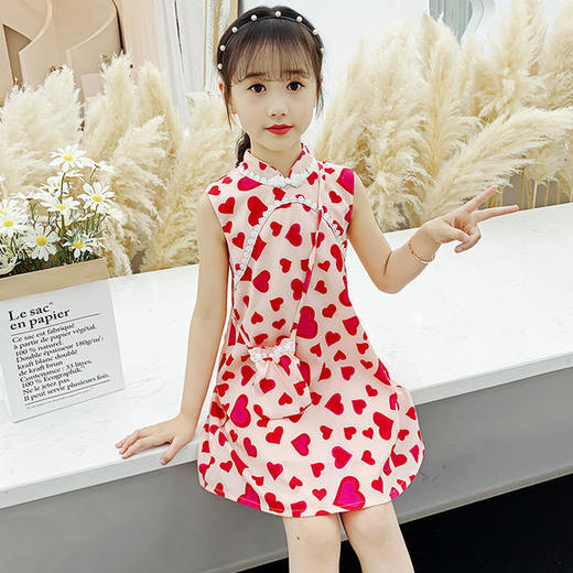 PJX-TF283含荷包   新款国风小女孩古装连衣裙 商品图0