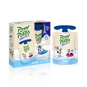 【特价4盒】法国Pom'Potes法优乐儿童常温酸奶 85g*4袋-26.8月