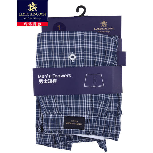 占姆士James Kingdom全棉男休闲松紧腰平角裤头短裤夏 颜色随机发 商品图4