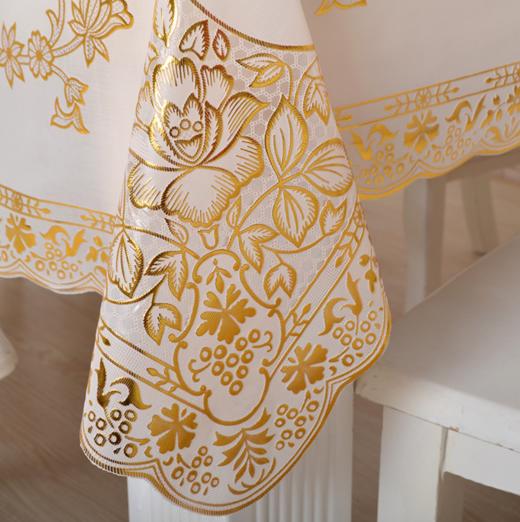 【餐垫】PVC烫金桌布防水免洗欧式台布长方形防滑隔热餐垫 商品图1