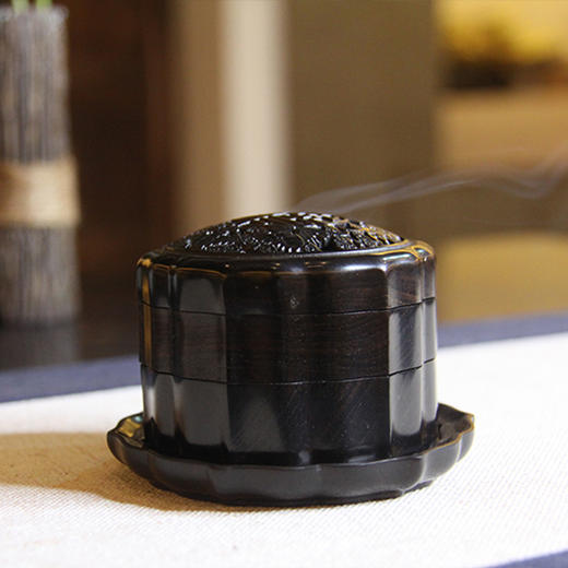 五福临门-小°紫光檀单&双层香盒 商品图4