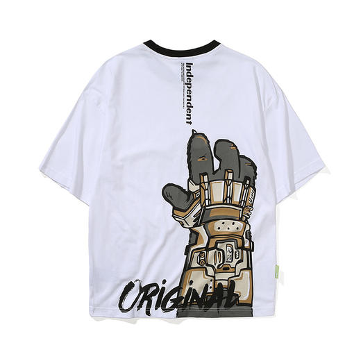 jpk 潮牌夏季新品原创机械熊爪落肩袖圆领短袖t恤男女通款 jtxd201005