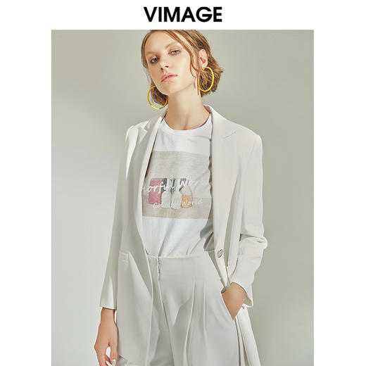VIMAGE纬漫纪女装春款时尚酷感帅气商务通勤韩版宽松西装外套V1203802 商品图2