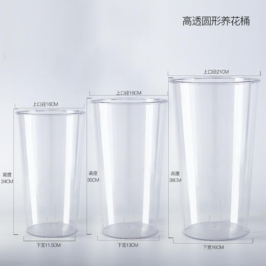 云南省内满299元包邮，外省运费到付    雅克力透明圆桶 商品图1