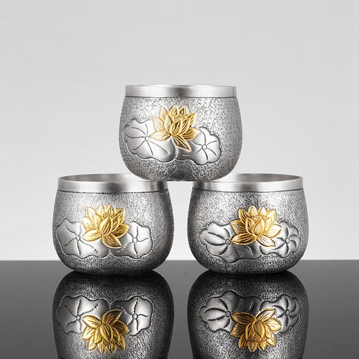 子佩集纯银年年有余茶杯摆件【YH6600012-6】(单只)207 商品图1