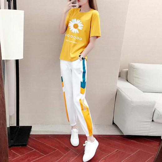 HNE-A095新款小雏菊网红时尚潮流韩版宽松棉质两件套 商品图3