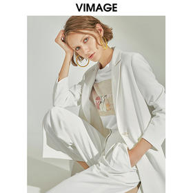 VIMAGE纬漫纪女装春款时尚酷感帅气商务通勤韩版宽松西装外套V1203802