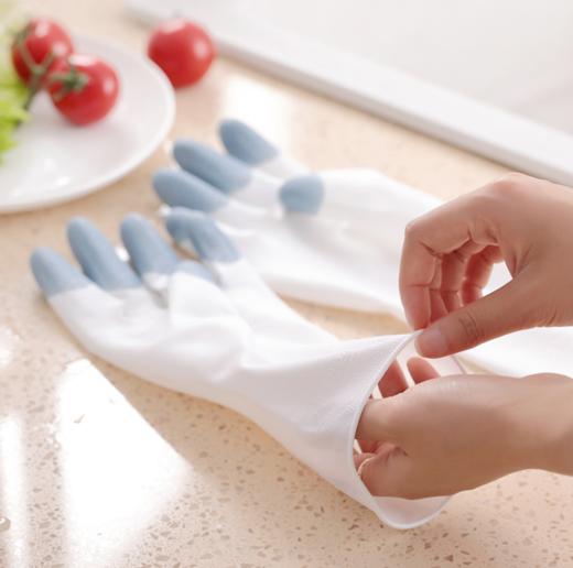 【家务清洁】*家务洗碗手套塑胶防水薄款厨房清洁耐用加厚炫指家用洗衣服女 商品图2