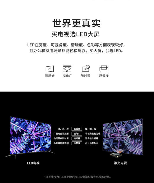TCL75吋电视 75D8 全面屏、智慧屏、AI人工智能、8米免遥控 JPY带授权招加盟代理 商品图3