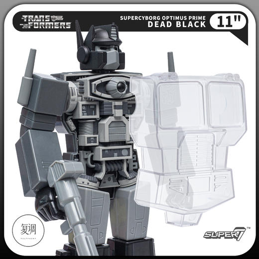 现货 Super7 变形金刚 擎天柱 黑白色 Transformers Super Cyborg Optimus Prime 商品图5