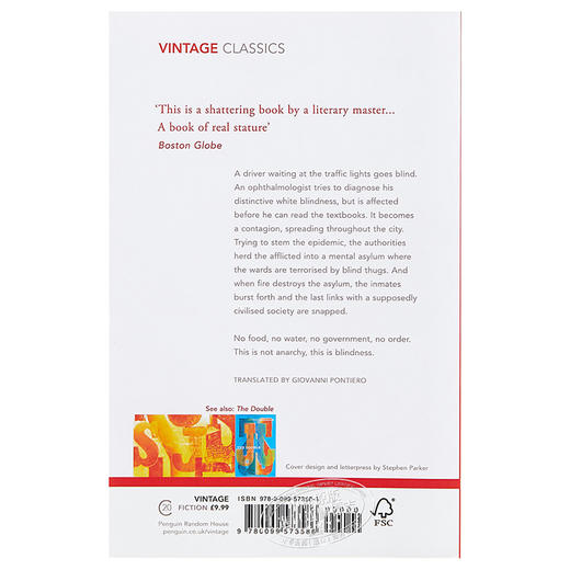 【中商原版】萨拉马戈：失明症漫记 英文原版 Blindness (Vintage Classics) 文学 José Saramago 商品图1