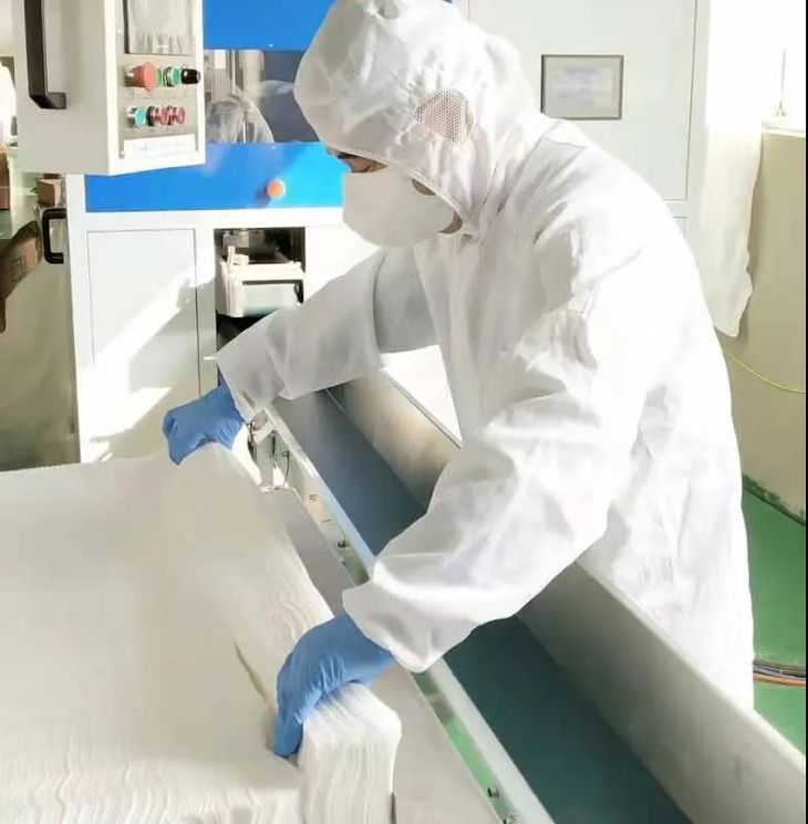 棉柔王国棉柔巾无菌工厂生产车间图