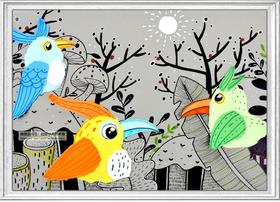 《树枝上的小鸟》【自动发货：下单后，点击手机短信中收到的链接，即可获取文件下载的链接；如有任何问题，可添加客服微信hm33268获得帮助】
