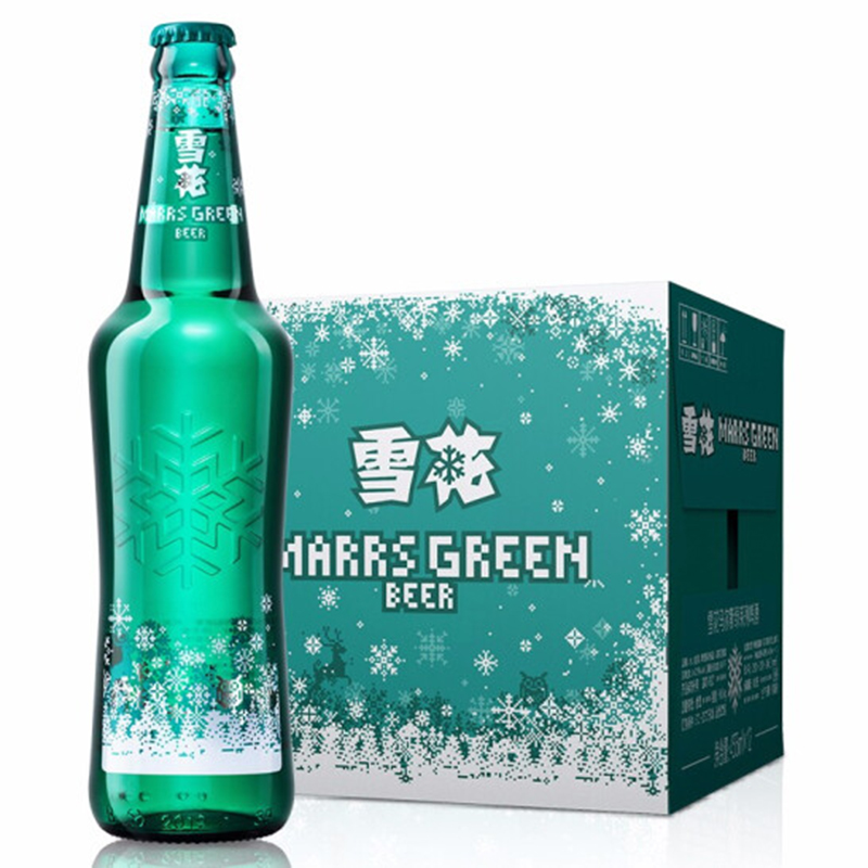[啤酒]雪花马尔斯绿455ml*12瓶整箱