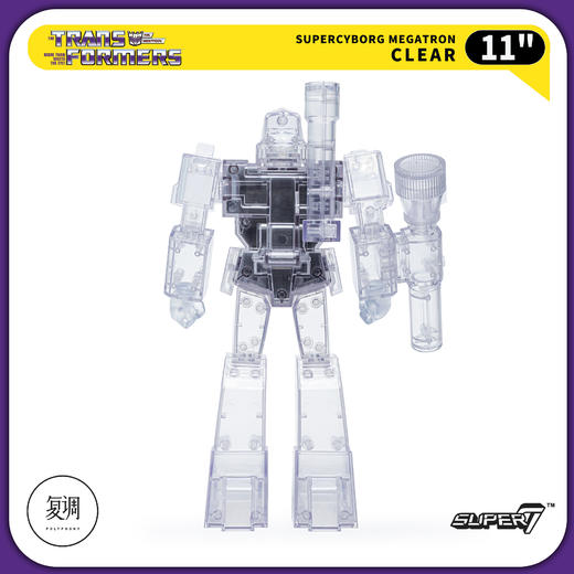 现货 Super7 变形金刚 威震天 透明版 Transformers Super Cyborg Megatron Clear 商品图2