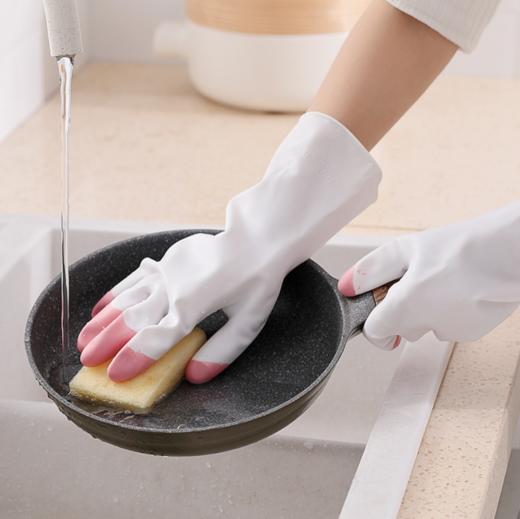 【家务清洁】*家务洗碗手套塑胶防水薄款厨房清洁耐用加厚炫指家用洗衣服女 商品图1
