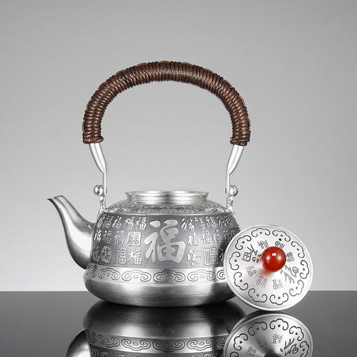 子佩集纯银仿古百福提梁壶摆件【BXYL0020609】207 商品图1