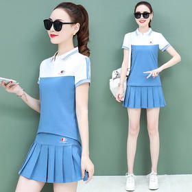 SP-BYUY1864新款休闲百褶裙套装