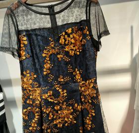 3S5835--赤金色连衣裙--