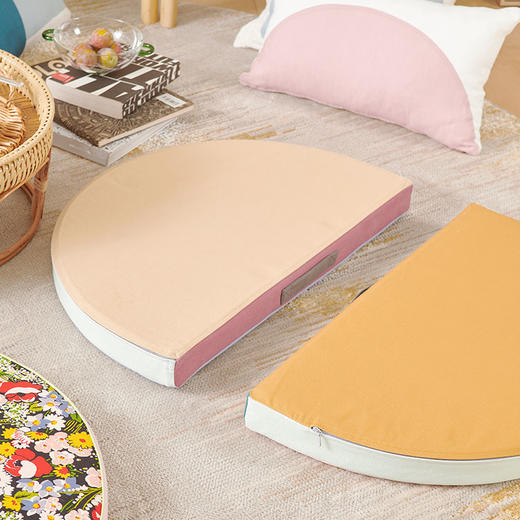 半圆形棉布棕榈坐垫天然椰棕材质坐垫打坐垫 商品图3