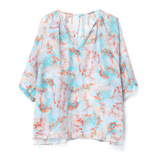 HRFS-WB20669新款原创印花复古文艺t恤 商品图4