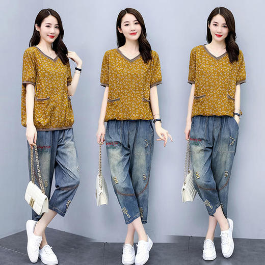 QC-ZYQ6078时尚宽松百搭减龄套装 商品图0