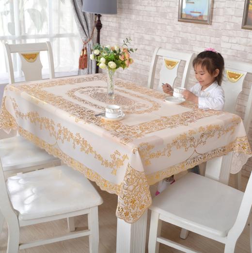 【餐垫】PVC烫金桌布防水免洗欧式台布长方形防滑隔热餐垫 商品图0