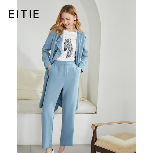 EITIE爱特爱通勤时尚职业百搭显瘦西装裤直筒长裤女6005702 商品图0