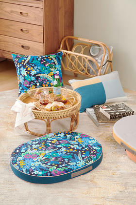 椭圆形棕榈坐垫打坐垫