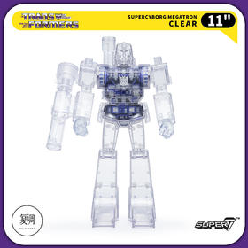 现货 Super7 变形金刚 威震天 透明版 Transformers Super Cyborg Megatron Clear
