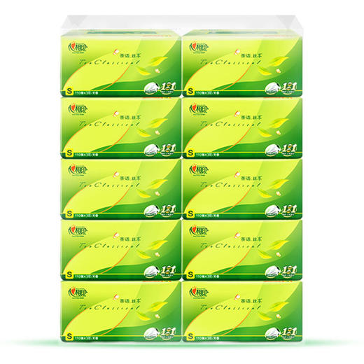 【心相印纸抽3层*110抽*10包】抽纸巾居家日用茶语丝享面巾纸家用 商品图4