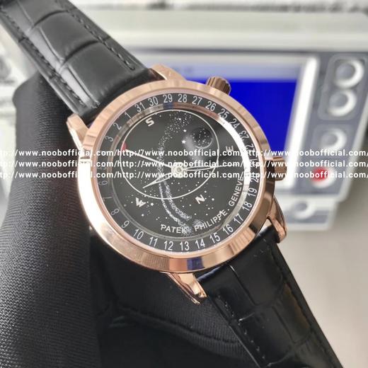 百达翡丽星空升级终极版6102款｜6104款超级复杂功能系列。日内瓦苍穹系列你可想象把星空佩戴在腕上吗？这款星空腕表独具特别星象功能，蓝色圆表盘上就能欣赏日内瓦苍穹图，还有金色月球运行轨迹，熬时20个 商品图14