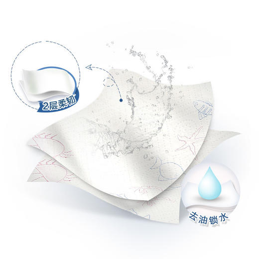 【心相印75节*8卷*大纸张】卷纸厨房用品纸巾吸油纸清洁餐巾纸整箱 商品图3